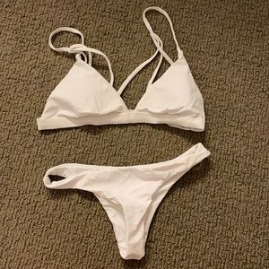 White bikini set